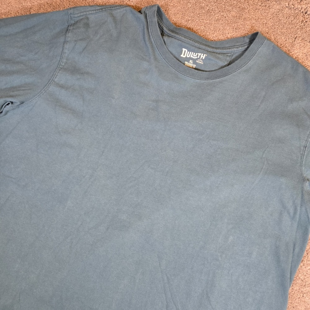 Duluth Trading Men's‎ XL Longtail Short Sleeve Blue Green T-Shirt